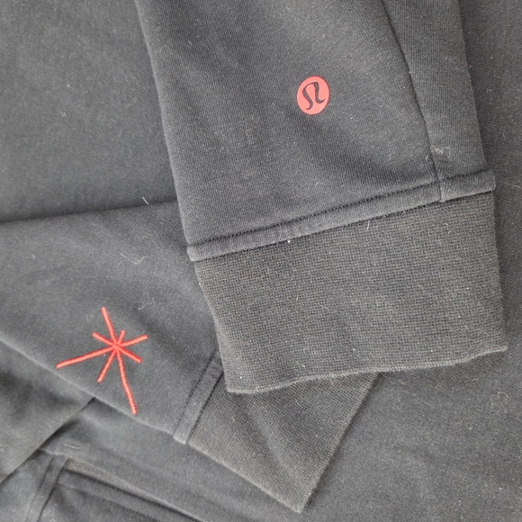 Lululemon Side Zipper Scuba Sweatshirt Workout Pullover Womens Medium Black - Picture 2 of 10
